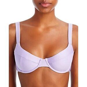 Simkhai Lia Satin Bikini Top Size M